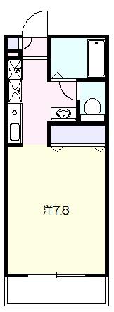 LA DISH(1K/1階)の間取り写真