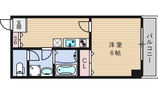 JUNWAIII(1K/4階)の間取り写真