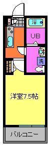 SHOWDO 園田(1K/3階)の間取り写真