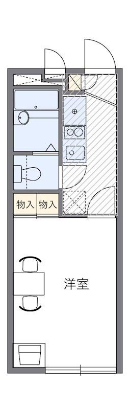 ラエスペランサ(1K/2階)の間取り写真