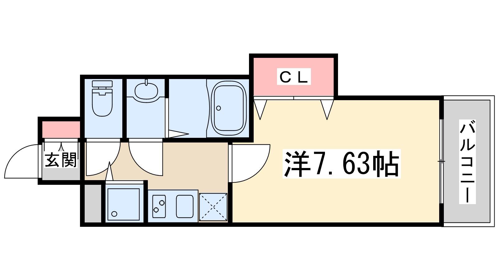 ラグゼ新大阪サウス(1K/5階)の間取り写真