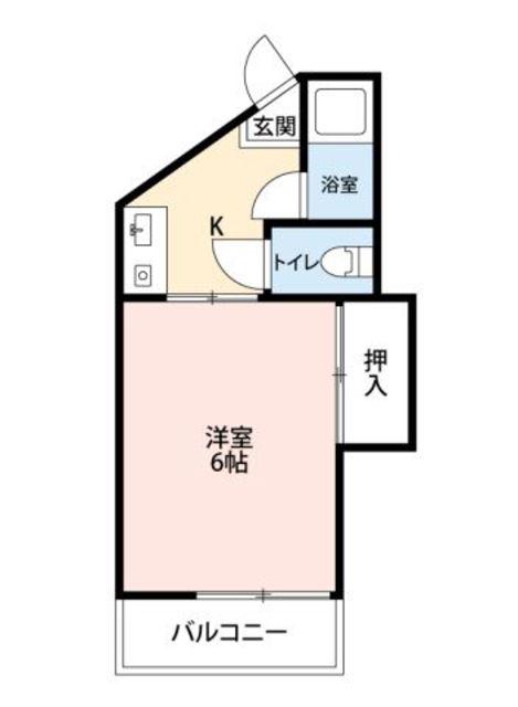 サンハイツエム(1K/2階)の間取り写真