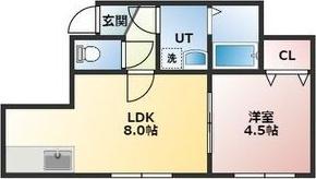 アプレシアール札幌トレス(1LDK/3階)の間取り写真