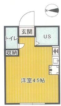 CREA中野坂上(ワンルーム/2階)の間取り写真