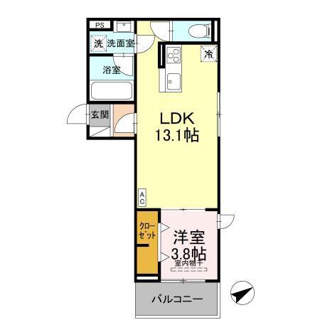 CASA MOLTI(1LDK/2階)の間取り写真
