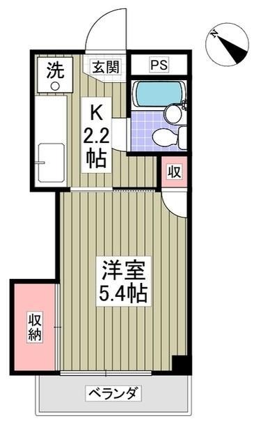 ラデヴィーナ鴻巣II(1K/3階)の間取り写真