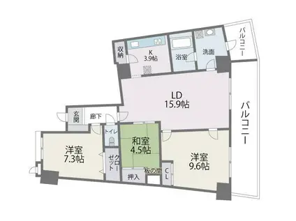 アイランドシティインフィニガーデン(3LDK/6階)の間取り写真