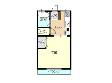 レジアーナB(1K/2階)の間取り写真