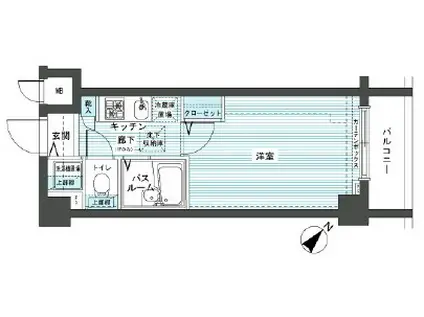 フェニックス新横濱エオール(1K/7階)の間取り写真