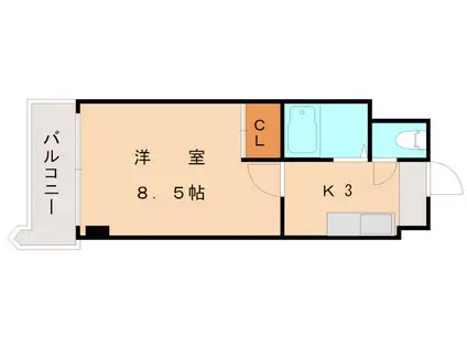 ロイヤルアネックス(1K/4階)の間取り写真