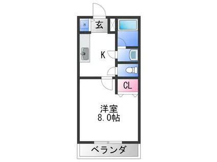 T・Hパレス今福(1K/1階)の間取り写真