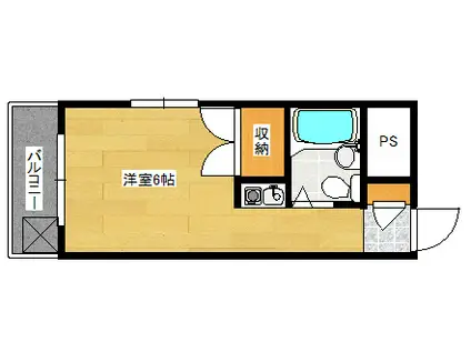 プラスパー東雲(ワンルーム/8階)の間取り写真