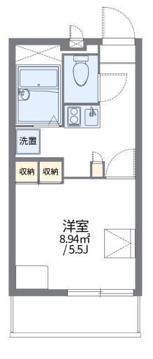 レオパレス新在家(1K/3階)の間取り写真