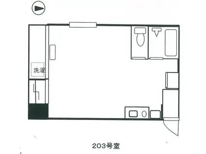 VILLA五反野(ワンルーム/2階)の間取り写真
