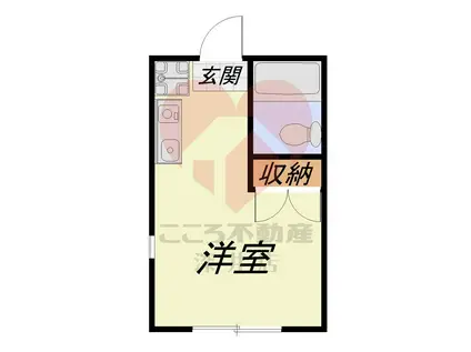 ピースフルハウスI(ワンルーム/3階)の間取り写真