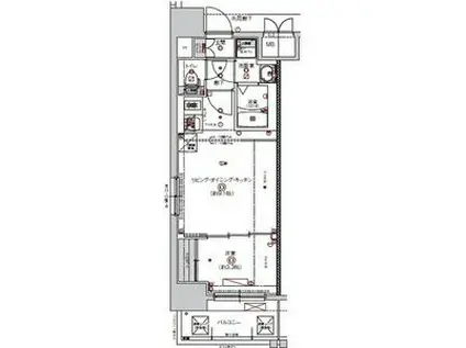 CREST TAPP大曽根II(1LDK/3階)の間取り写真