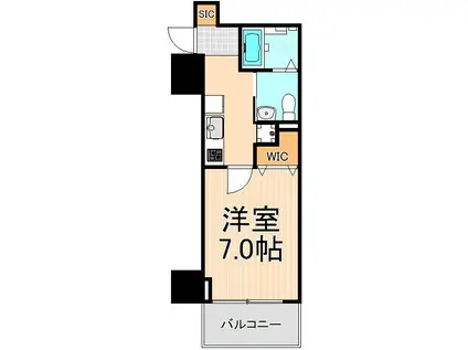 リバーレ浅草ウエスト(1K/2階)の間取り写真