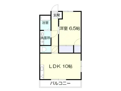 サンヒルズ(1LDK/2階)の間取り写真