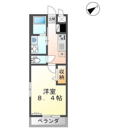 TIEDE HOUSE・K(1K/2階)の間取り写真