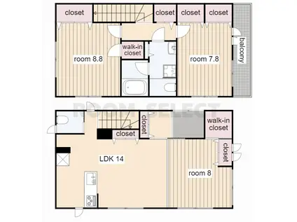 EXIA KANOKOII(3LDK/1階)の間取り写真