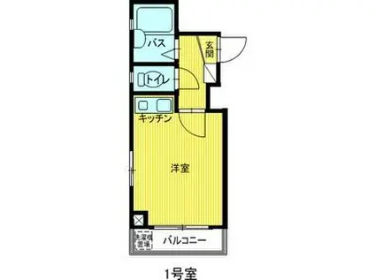 江戸清ビル(1K/3階)の間取り写真
