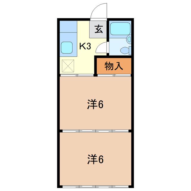 セイワコーポ(2K/1階)の間取り写真