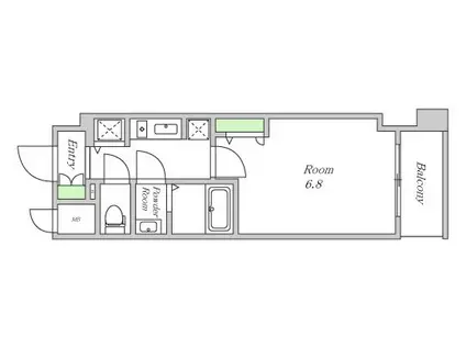 アクアプレイス福島アイ(1K/9階)の間取り写真