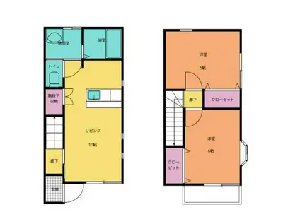 エンゼルクローバー(2LDK/1階)の間取り写真