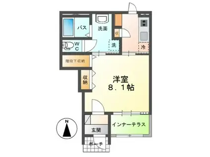 AMBITION I(1K/1階)の間取り写真