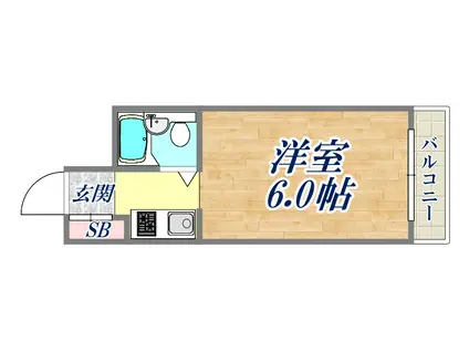 メゾンド・エル(ワンルーム/4階)の間取り写真