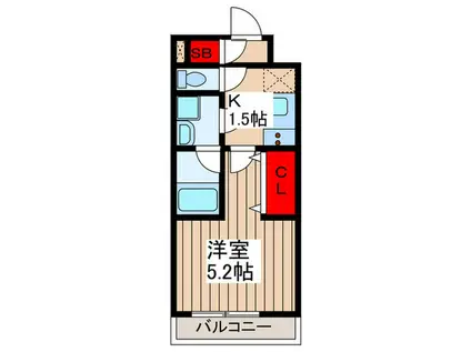 REVE CITY MINAMI-GYOTOKU(1K/3階)の間取り写真