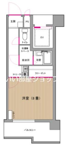 ベルトピア坂出II(1K/5階)の間取り写真