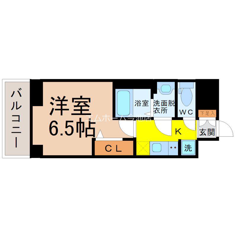 プレサンス広小路通葵(1K/7階)の間取り写真