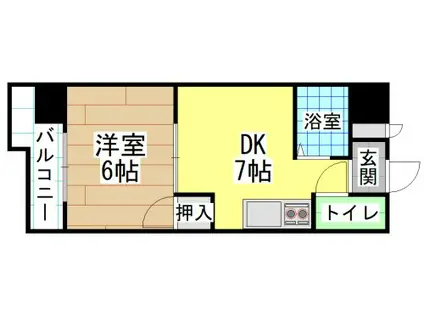 ヴィレッジ皆好園(1DK/3階)の間取り写真