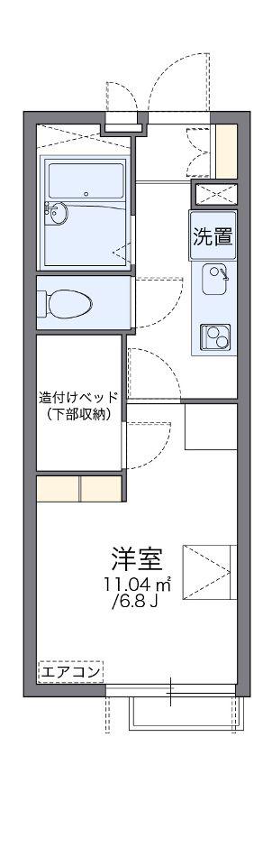 レオパレスセイント東砂(1K/2階)の間取り写真