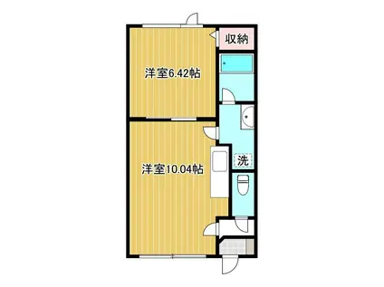 サニーヒル住吉(1LDK/1階)の間取り写真