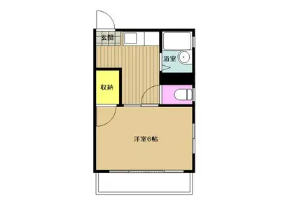 藤枝ハイツ(1K/2階)の間取り写真