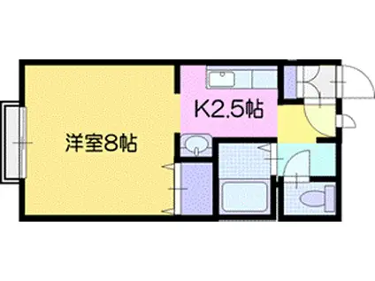 サンライフイースト(1K/2階)の間取り写真