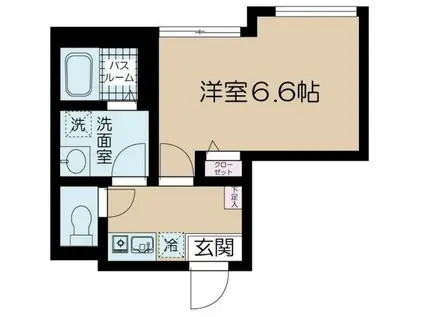 フェリーチェ方南町A(1K/2階)の間取り写真