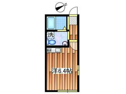 アザーレ調布(ワンルーム/2階)の間取り写真