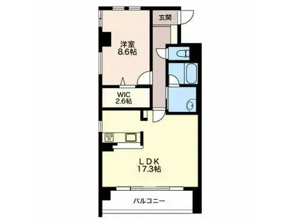 パティオ覚王山(1LDK/2階)の間取り写真