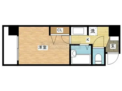 グランピアマンション長崎(1K/7階)の間取り写真