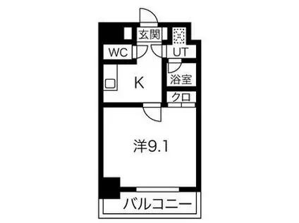 エンゼルプラザ瀬田駅前(1K/2階)の間取り写真