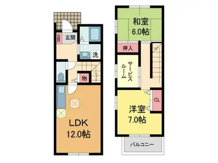 竹見ハイツ(2SLDK/1階)の間取り写真