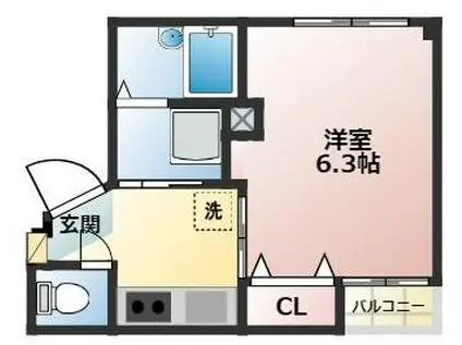 LE SOLEIL(1K/2階)の間取り写真