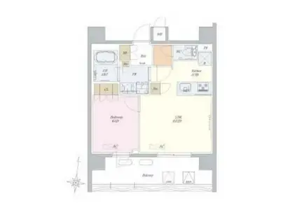 リーラ中野(1LDK/11階)の間取り写真