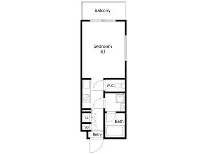 BLUE PALETTE浦安(1K/4階)の間取り写真