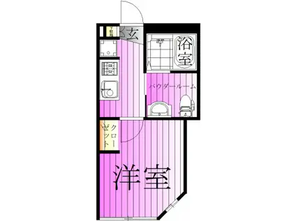 アステロイ綾瀬(1K/1階)の間取り写真