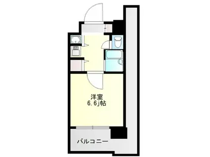 エスティライフ難波西(1K/2階)の間取り写真