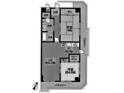 メゾンIYASAKA(2LDK/2階)の間取り写真